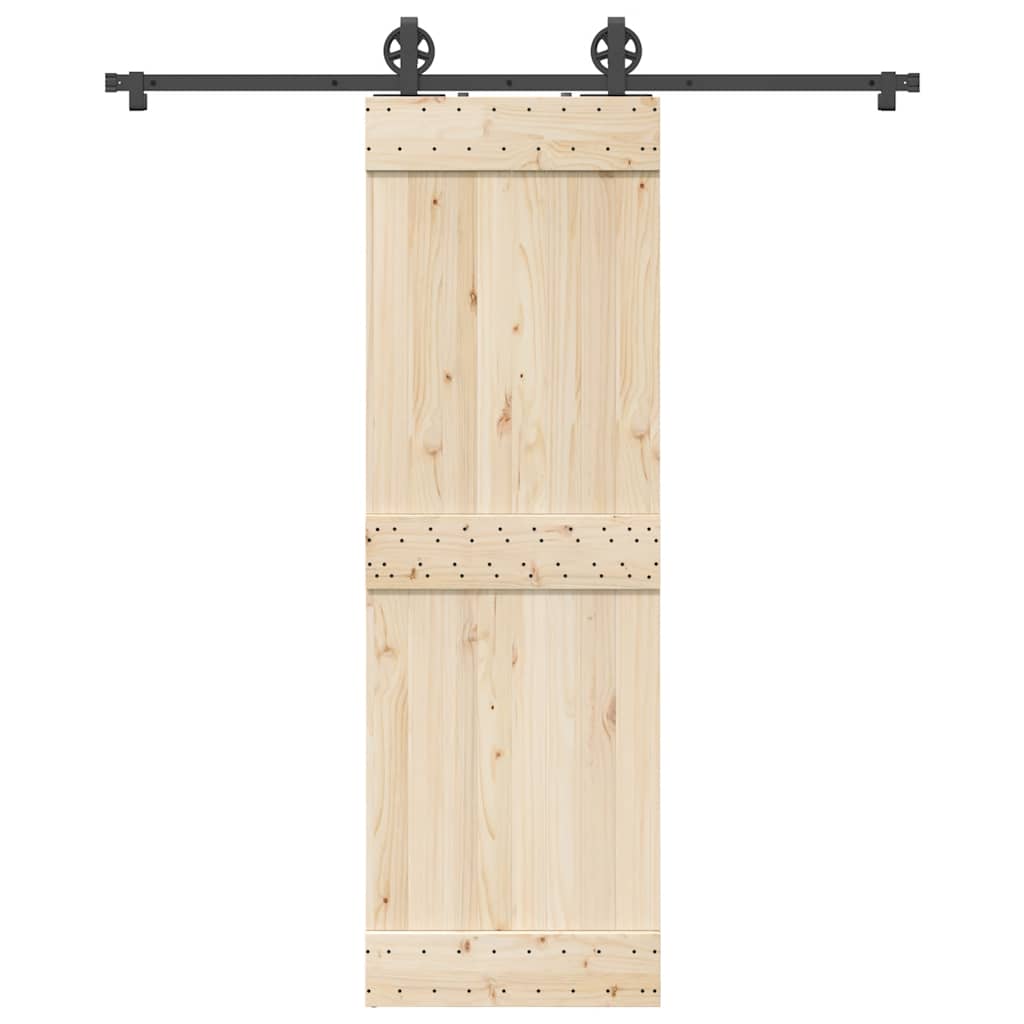 Caja Vidaxl con piezas para puerta corredera de 183 cm de acero negro