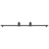 Caja Vidaxl con piezas para puerta corredera de 200 cm de acero negro
