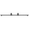 Caja Vidaxl con piezas para puerta corredera de 200 cm de acero negro