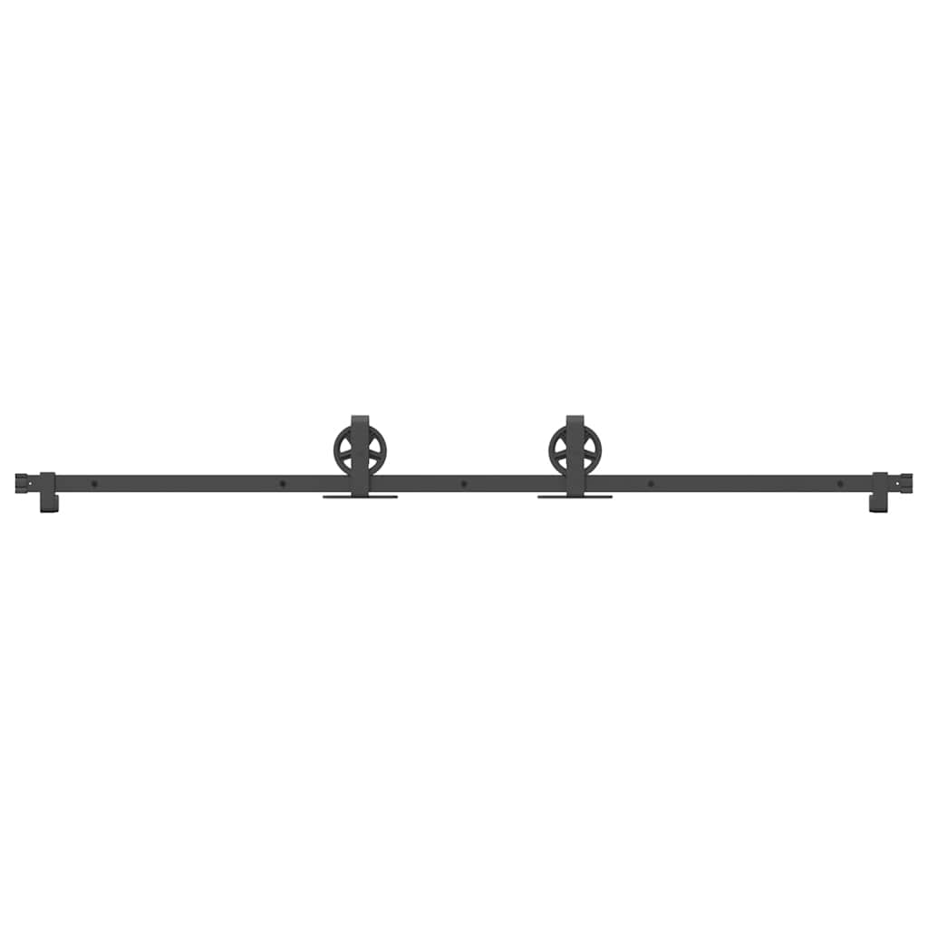 Caja Vidaxl con piezas para puerta corredera de 200 cm de acero negro