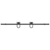 Caja Vidaxl con piezas para puerta corredera de 183 cm de acero negro