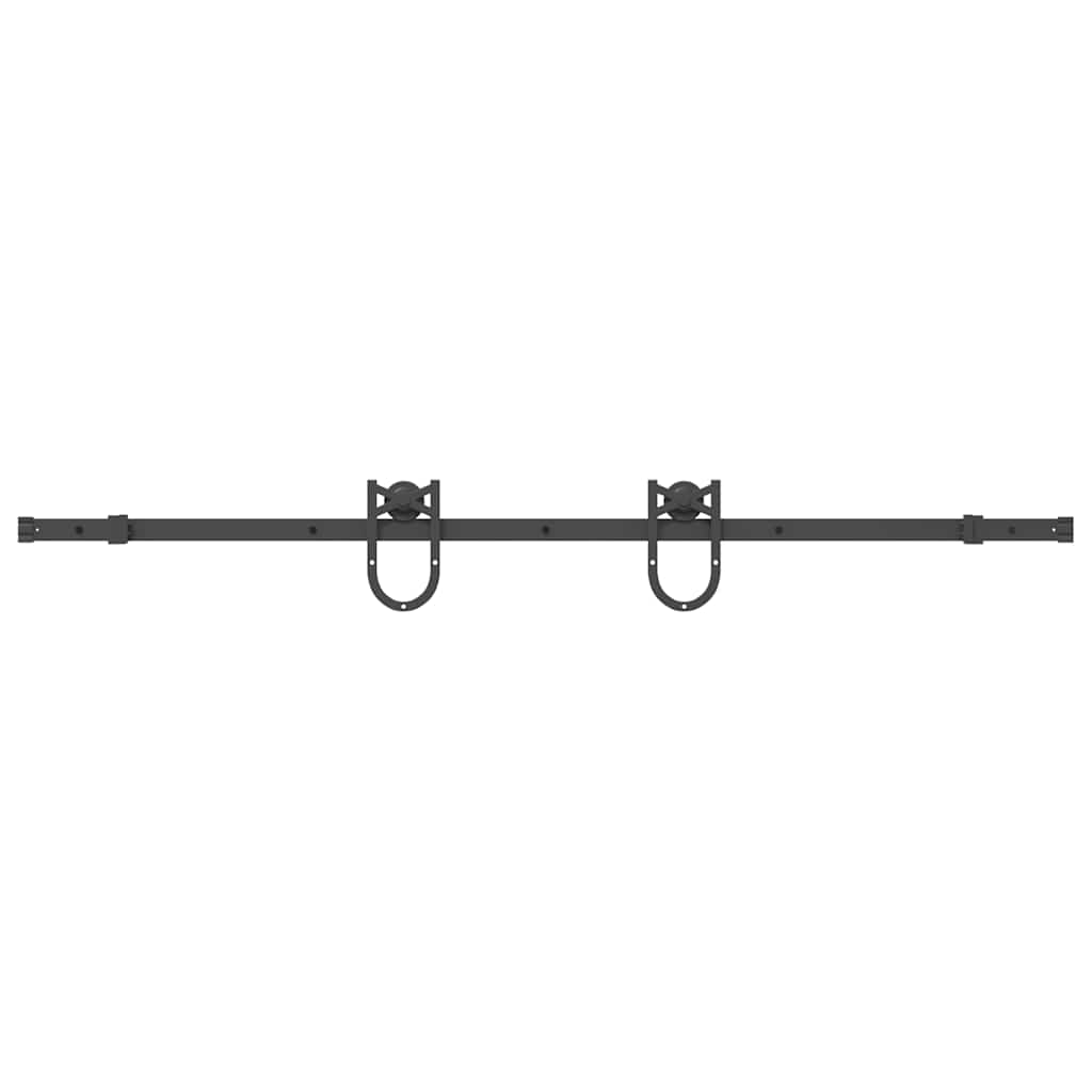 Caja Vidaxl con piezas para puerta corredera de 183 cm de acero negro