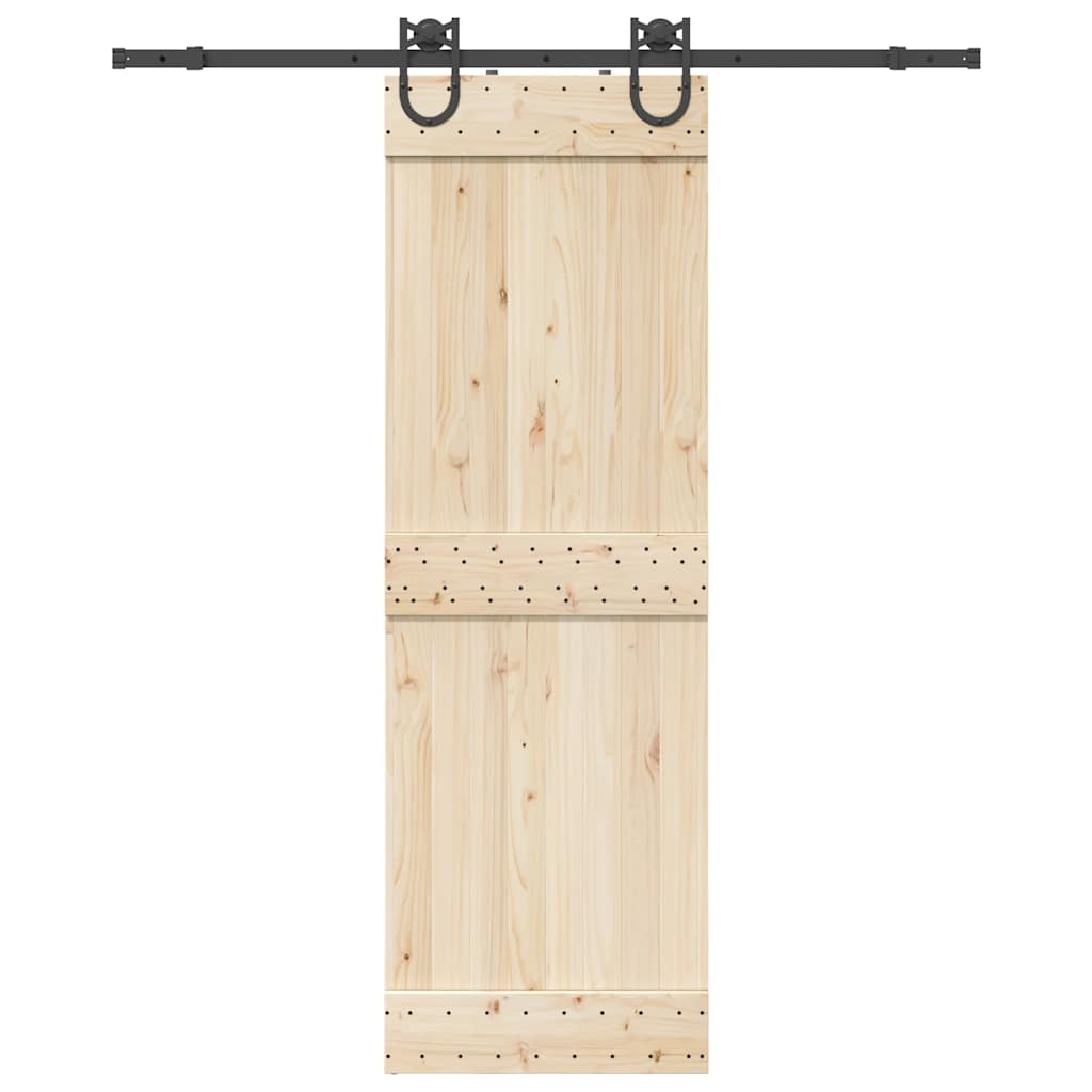 Caja Vidaxl con piezas para puerta corredera de 183 cm de acero negro