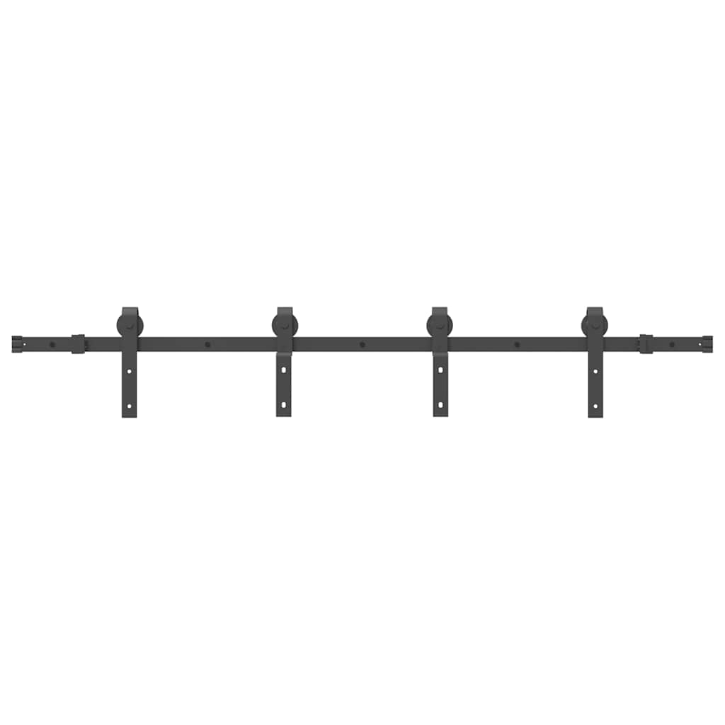 Caja Vidaxl con piezas para puerta corredera de 183 cm de acero negro