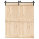 Caja Vidaxl con piezas para puerta corredera de 183 cm de acero negro