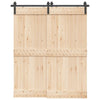 Caja Vidaxl con piezas para puerta corredera de 183 cm de acero negro