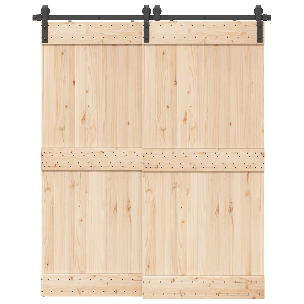 Caja Vidaxl con piezas para puerta corredera de 183 cm de acero negro