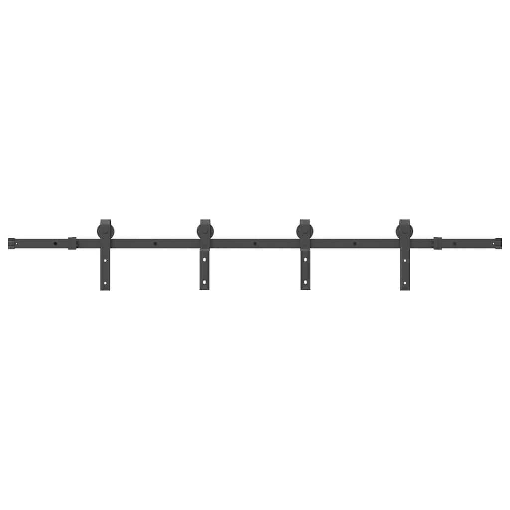 Caja Vidaxl con piezas para puerta corredera de 200 cm de acero negro
