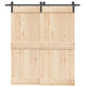 Caja Vidaxl con piezas para puerta corredera de 200 cm de acero negro