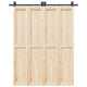 Caja Vidaxl con piezas para puerta corredera de 183 cm de acero negro