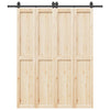 Caja Vidaxl con piezas para puerta corredera de 200 cm de acero negro
