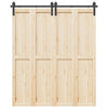 Caja Vidaxl con piezas para puerta corredera de 183 cm de acero negro