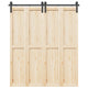 Caja Vidaxl con piezas para puerta corredera de 183 cm de acero negro
