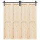 Caja Vidaxl con piezas para puerta corredera de 200 cm de acero negro