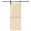 Caja Vidaxl con piezas para puerta corredera de 183 cm de acero negro