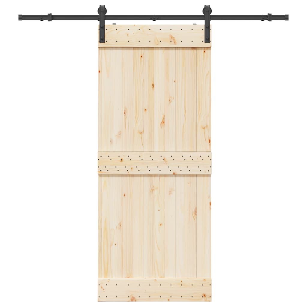 Caja Vidaxl con piezas para puerta corredera de 183 cm de acero negro