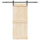 Caja Vidaxl con piezas para puerta corredera de 183 cm de acero negro