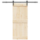 Caja Vidaxl con piezas para puerta corredera de 200 cm de acero negro