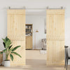 Puerta de derivación de Vidaxl Puerta 4 STS para rieles redondos de acero inoxidable