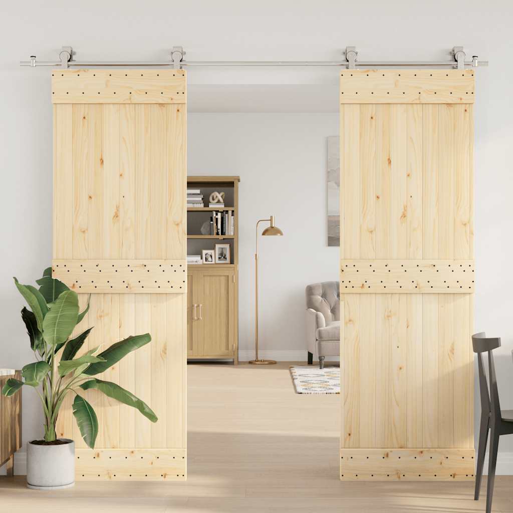 Puerta de derivación de Vidaxl Puerta 4 STS para rieles redondos de acero inoxidable