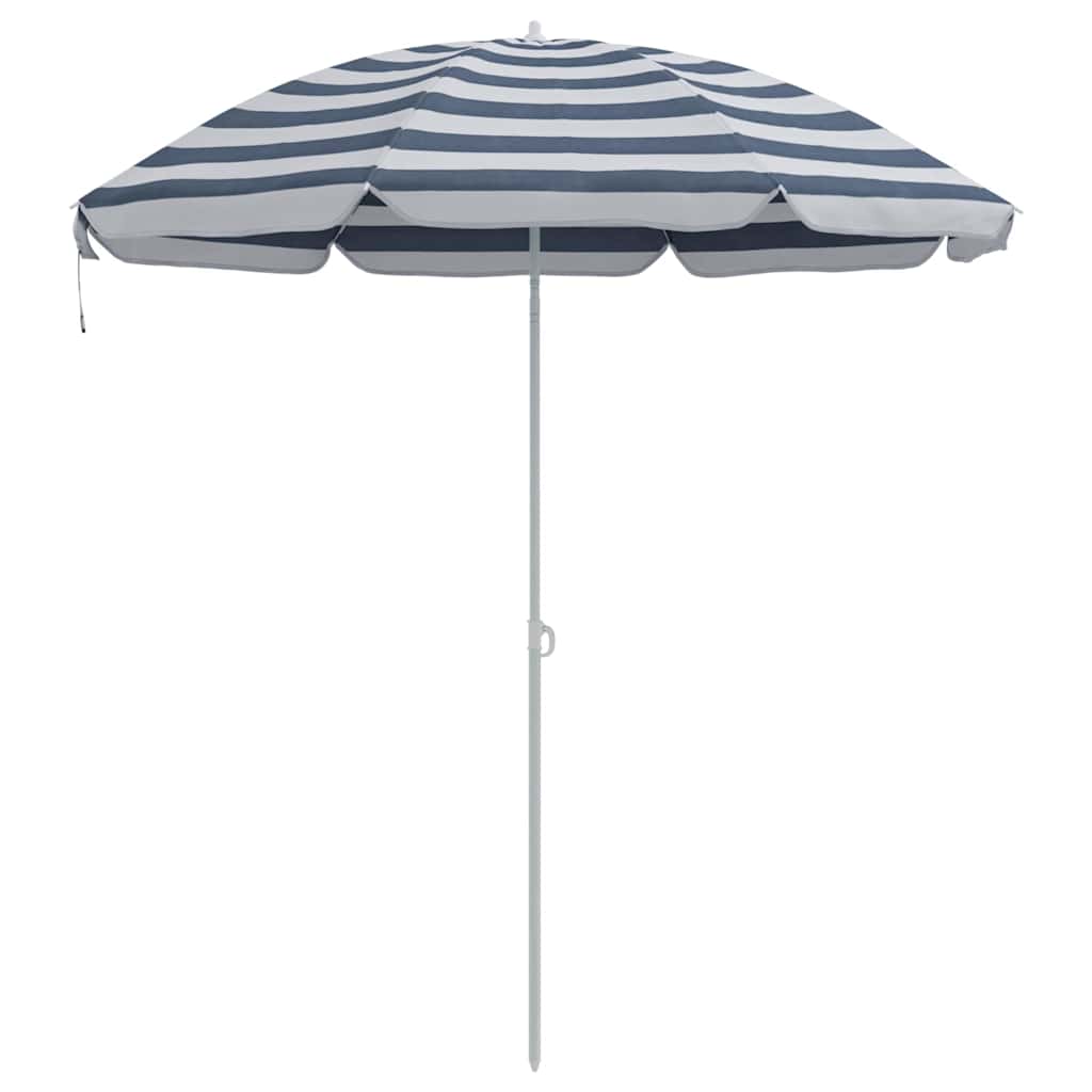 Vidaxl parasol blauw en wit 161 x 161 x 193 cm polyester