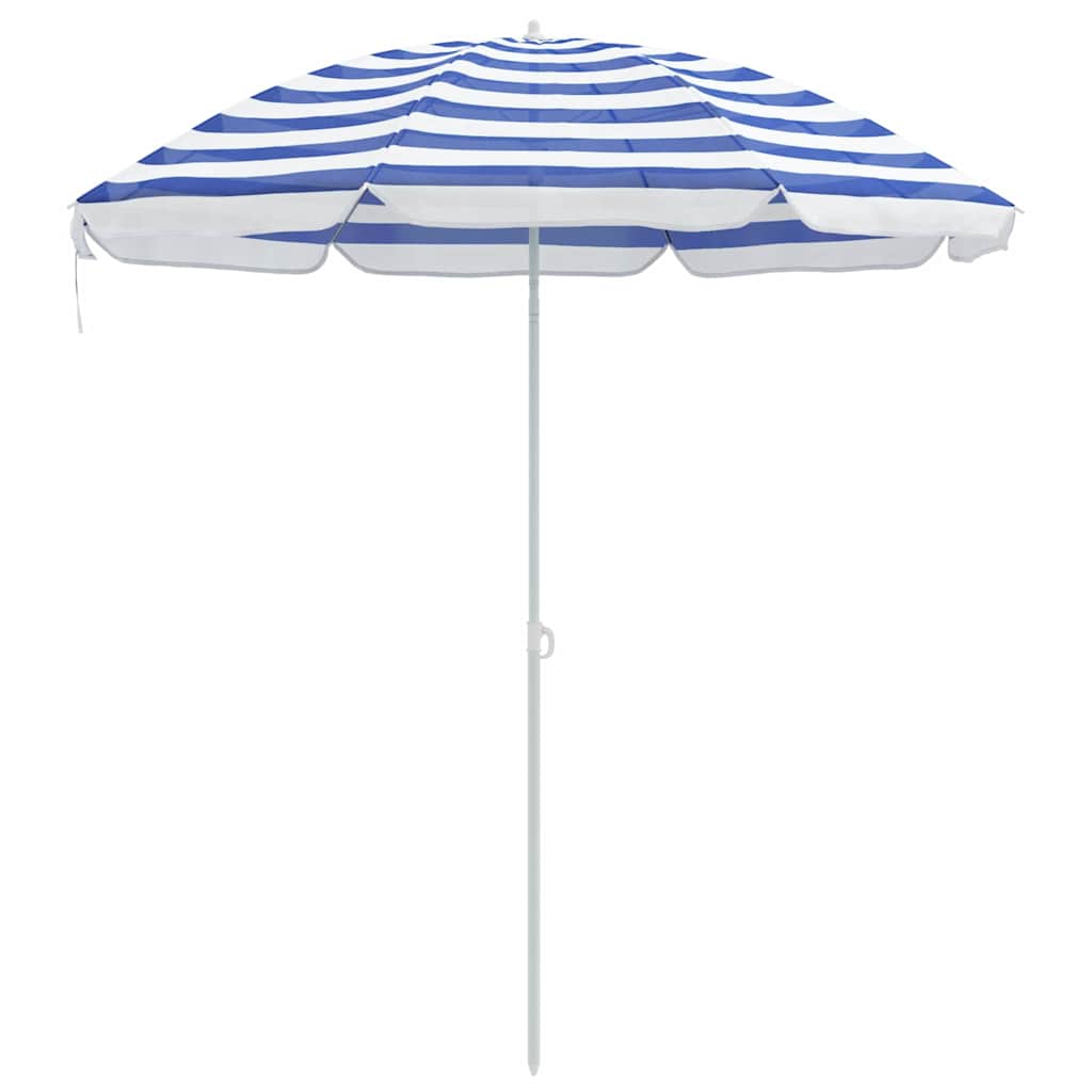 Vidaxl parasol blauw en wit 161 x 161 x 193 cm polyester