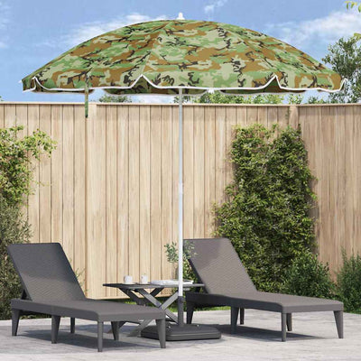 Ombrellone da spiaggia Vidaxx mimetico 263 x 263 x 272 cm poliestere e metallo