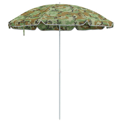 Ombrellone da spiaggia Vidaxx mimetico 263 x 263 x 272 cm poliestere e metallo