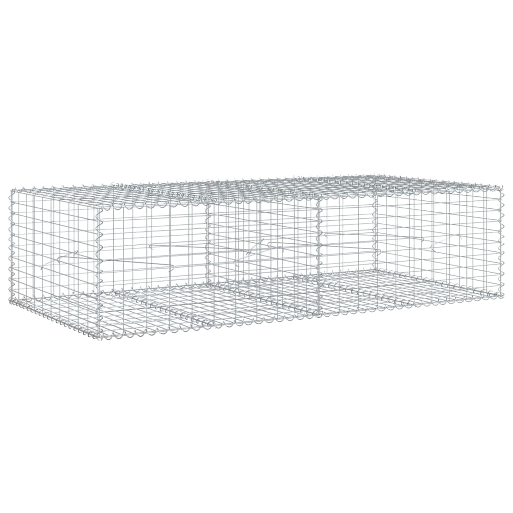 Vidaxl Schanskorf 200x100x50 cm de hierro galvanizado de color plateado