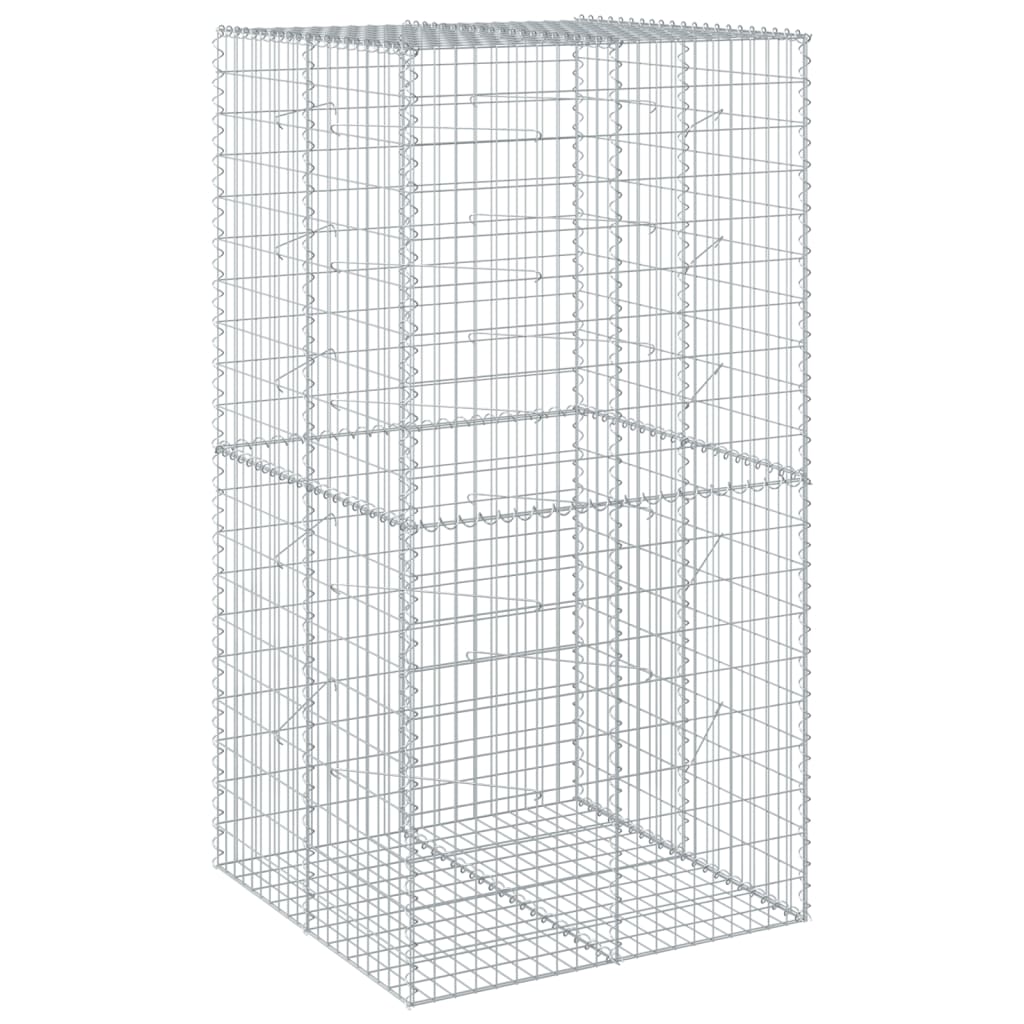 Vidaxl Schanskorf 100x100x200 cm in argento galvanizzato colorato