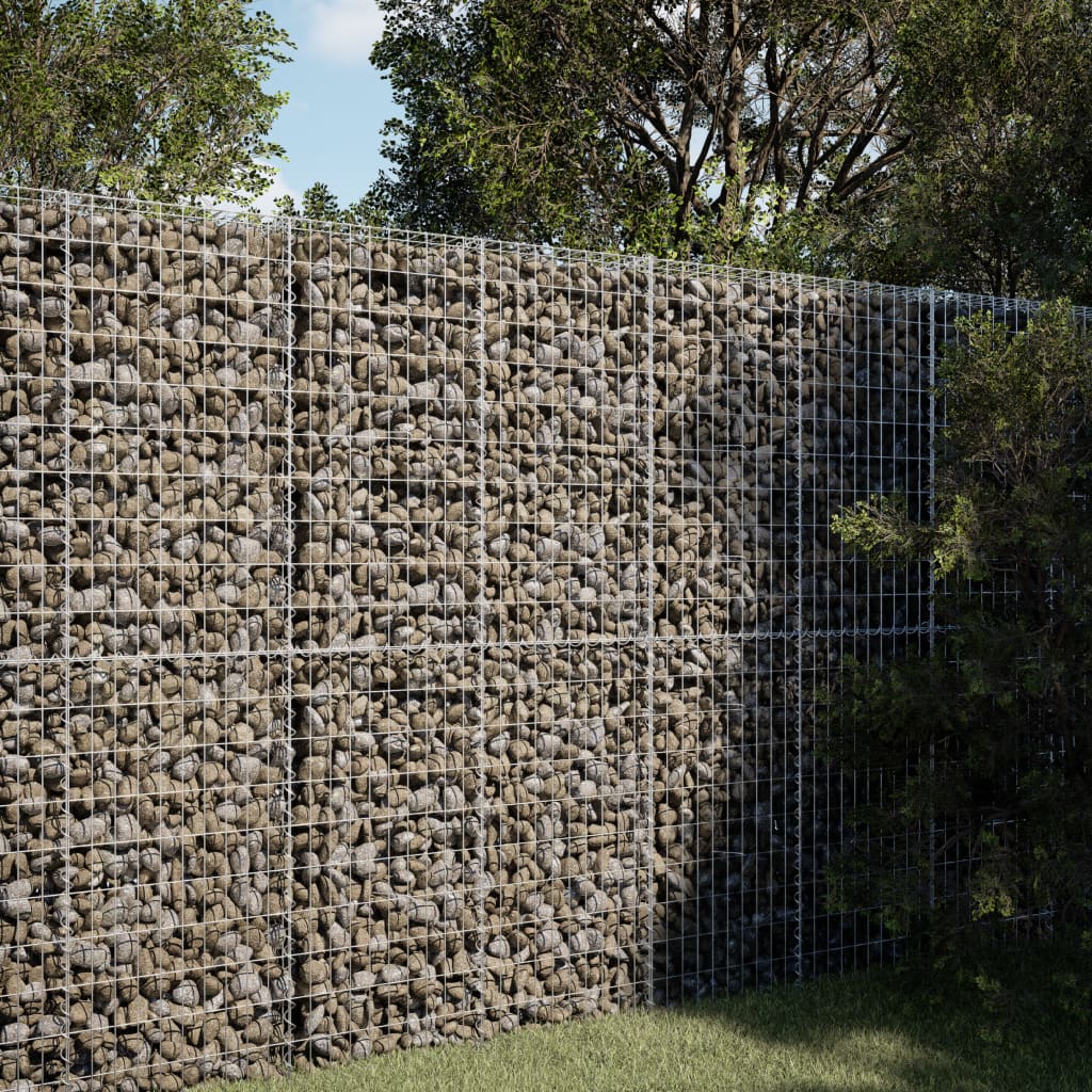 Vidaxl Schanskorf 100x100x200 cm in argento galvanizzato colorato