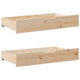 Vidaxl Bedlades 2 st with wheels 95x55x16 cm solid pine