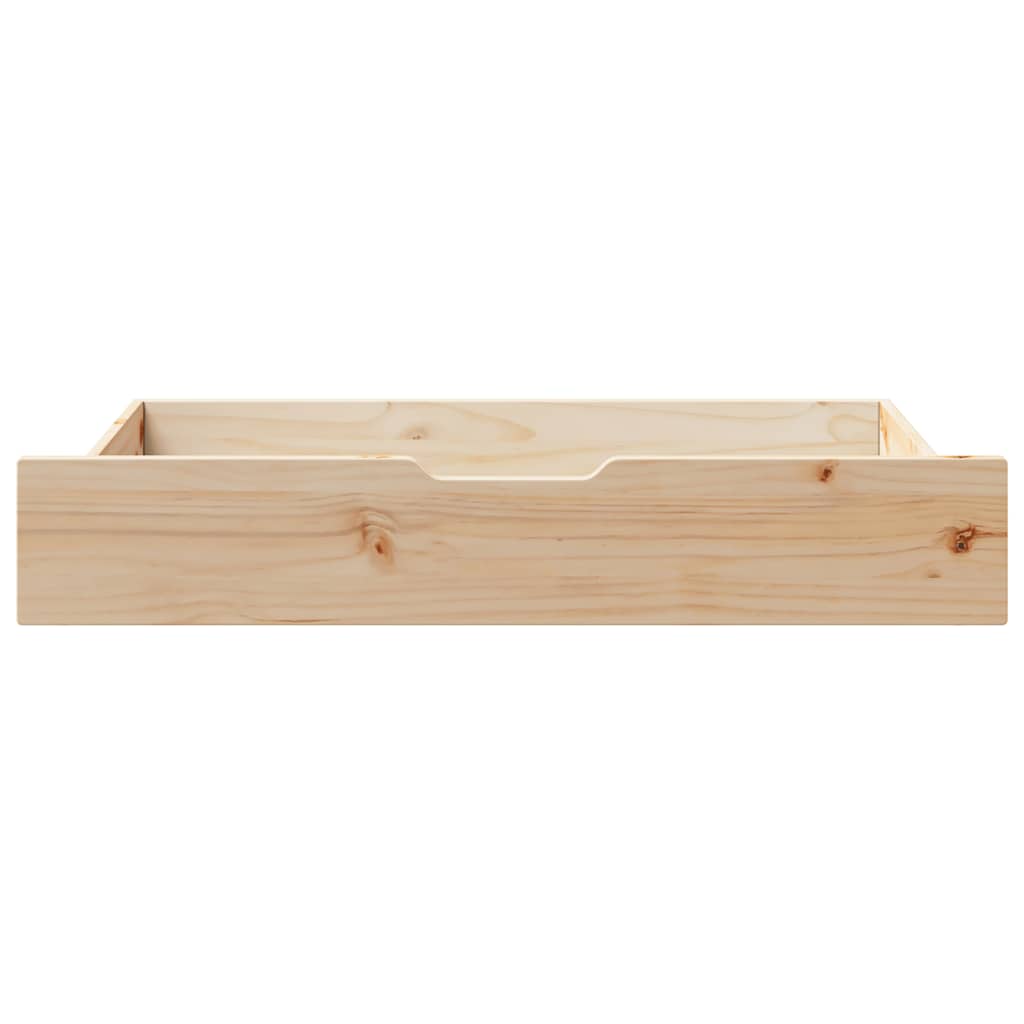 Vidaxl Bedlades 2 st with wheels 95x55x16 cm solid pine