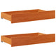 Vidaxl Bedlades 2 PCS 95x55x16 Pino sólido Brown