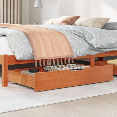 Vidaxl Bedlades 2 pcs 95x55x16 Solid pine wash brown