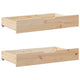 Vidaxl Bedlades 2 St con ruote 90x55x16 cm Pino solido