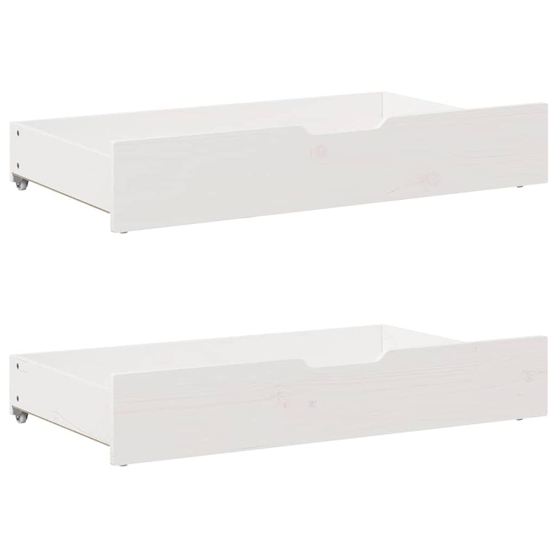 Vidaxl Bedlades 2 pezzi 90x55x16 cm Pine bianco bianco