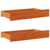 Vidaxl Bedlades 2 PCS 90x55x16 Pino sólido Brown