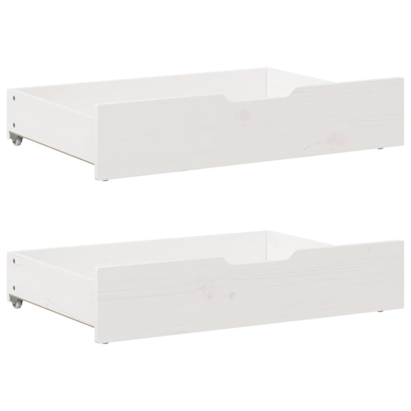 Vidaxl Bedlades 2 pezzi 85x55x16 cm Pine bianco bianco