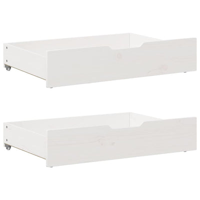 Vidaxl Bedlades 2 PCS 85x55x16 cm Pino sólido blanco blanco