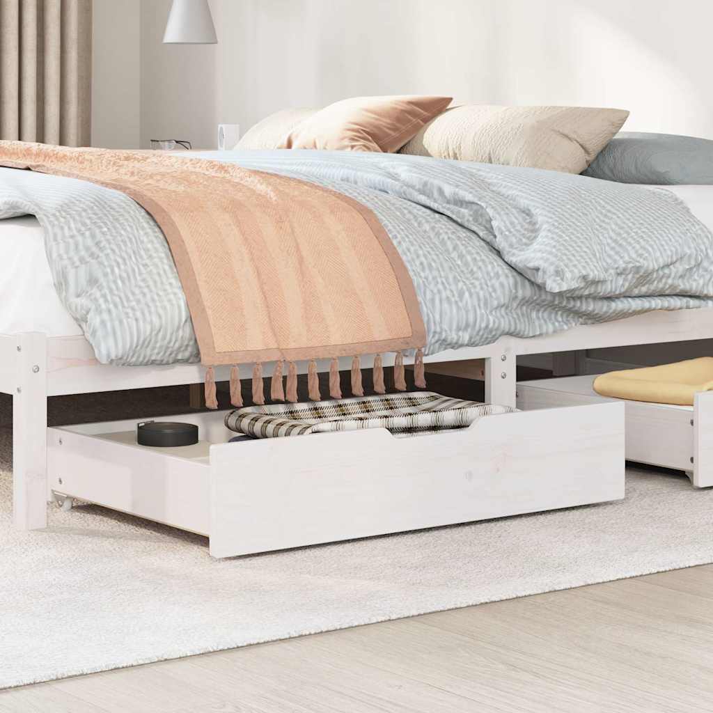 Vidaxl Bedlades 2 pezzi 85x55x16 cm Pine bianco bianco