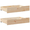 Vidaxl Bedlades 2 st con ruedas 80x55x16 cm de pino sólido