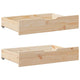 Vidaxl Bedlades 2 st con ruedas 80x55x16 cm de pino sólido