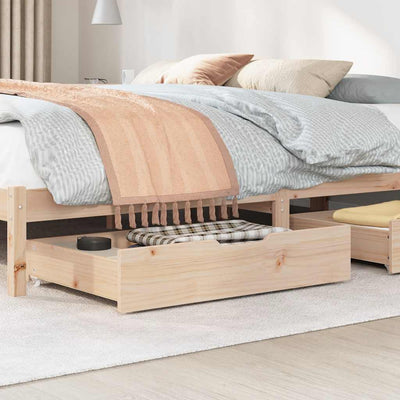 Vidaxl Bedlades 2 st con ruedas 80x55x16 cm de pino sólido