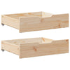 Vidaxl Bedlades 2 St con ruote 75x55x16 cm Pince solido
