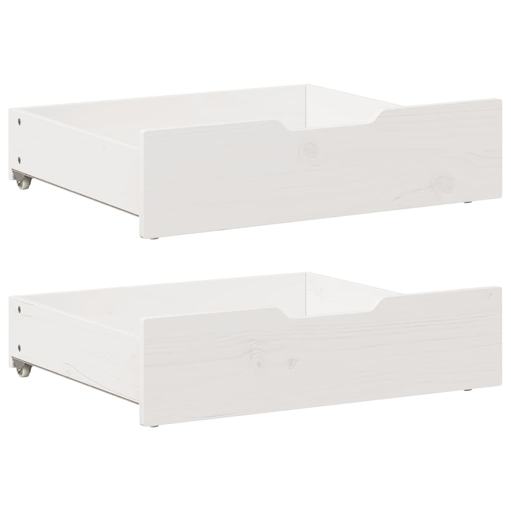 Vidaxl Bedlades 2 pezzi 75x55x16 cm Pine bianco bianco