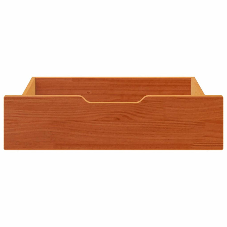 Vidaxl Bedlades 2 PCS 75x55x16 Pino sólido Brown