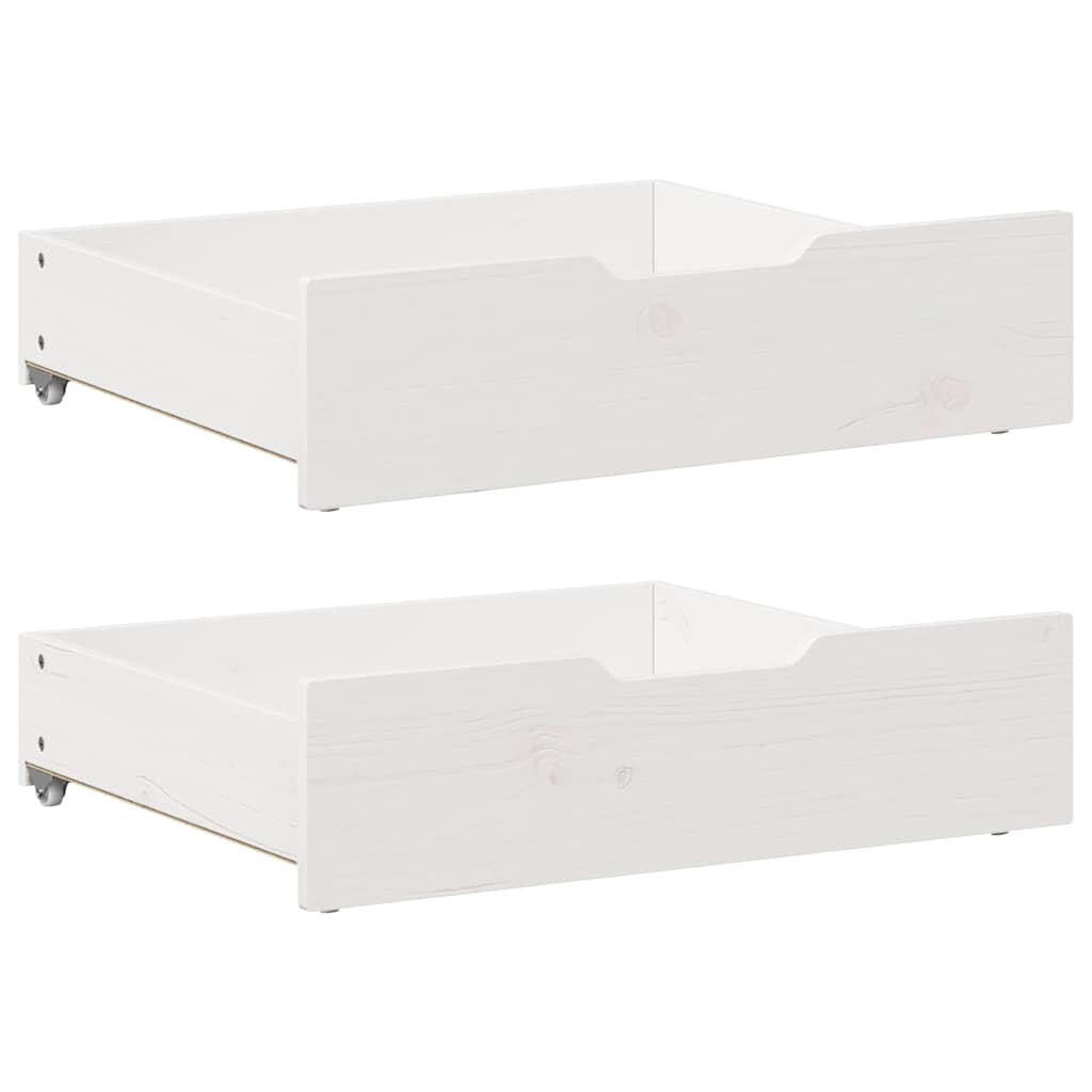 Vidaxl Bedlades 2 PCS 65x55x16 cm Pine bianco bianco
