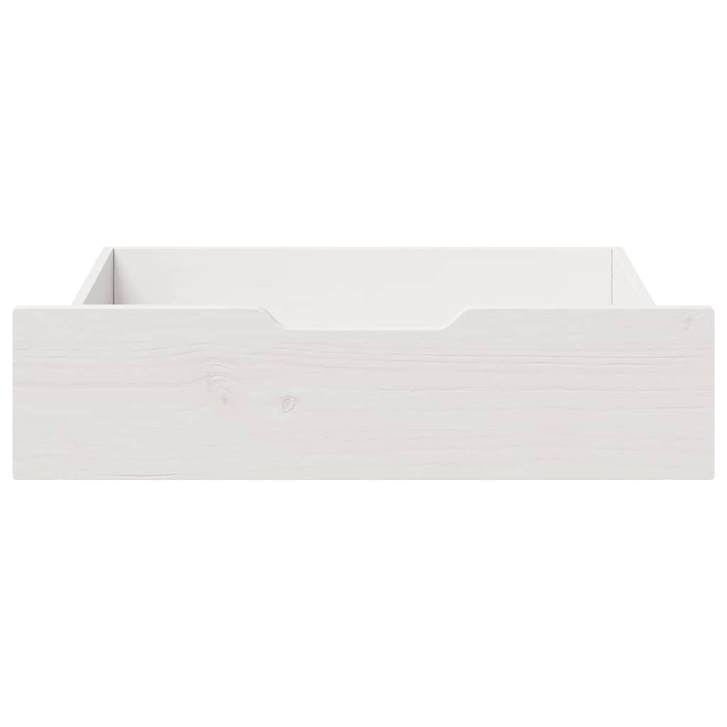 Vidaxl Bedlades 2 PCS 65x55x16 cm Pine bianco bianco
