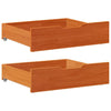 Vidaxl Bedlades 2 PCS 65x55x16 Pinna solida marrone